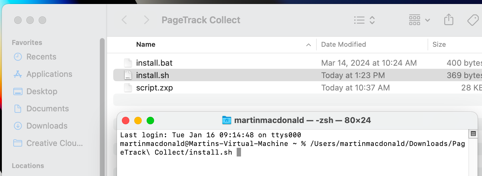 Run script in Terminal